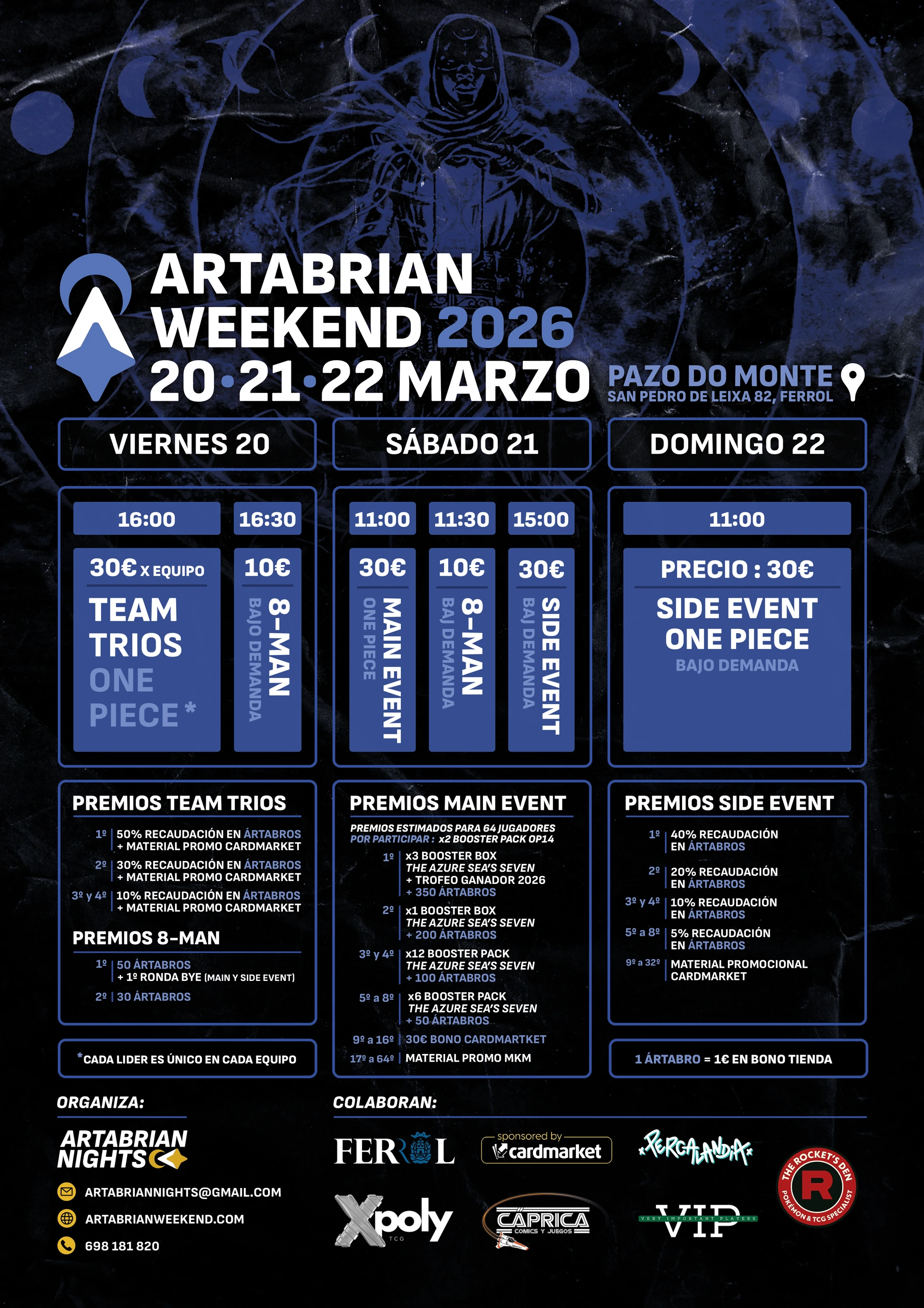 Cartel del Artabrian Weekend 2026 de One Piece