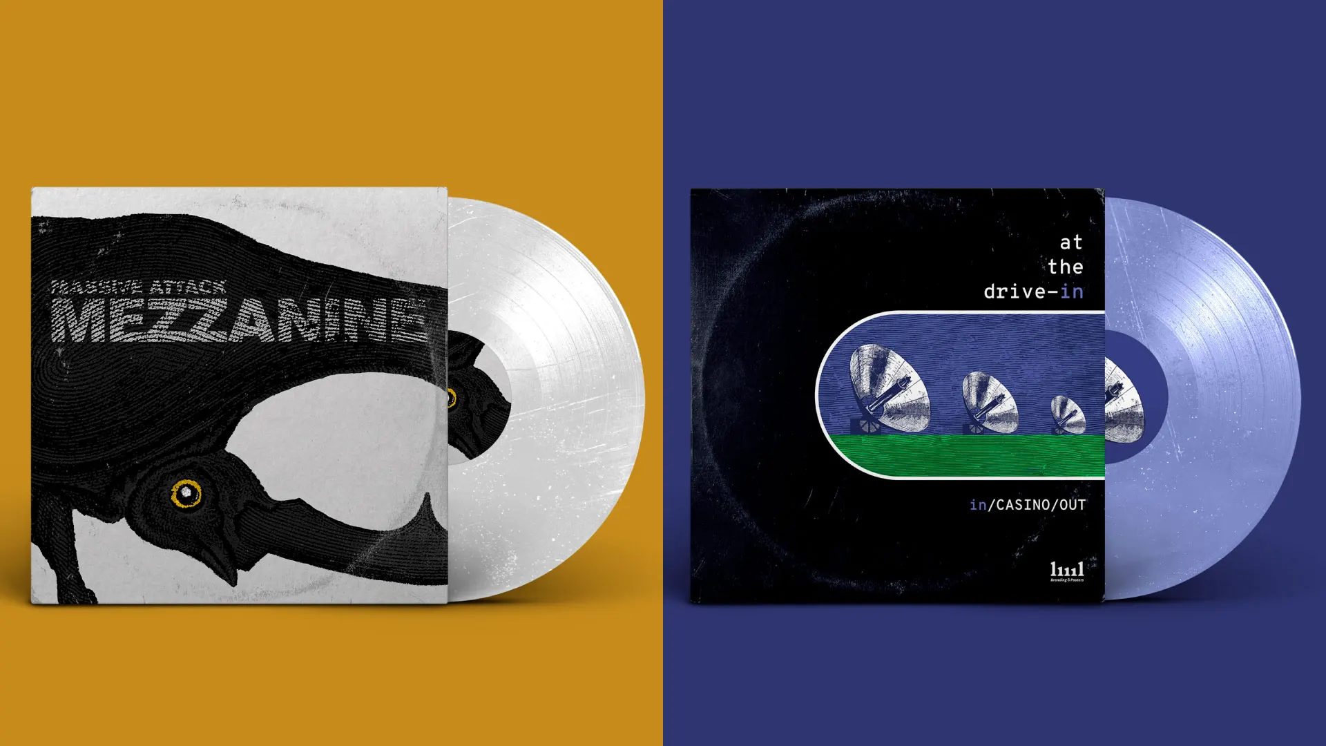 Diseño de vinilos para los álbumes de Honeytomb.
