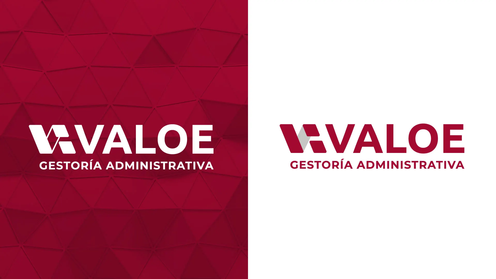 Propuesta de identidad visual de Valoe Gestoría Administrativa.